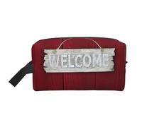 Bienvenidos Amigos Navidad, Bolsa de Maquillaje Bolsa de cosméticos Bolsa de artículos de tocador de Viaje portátil Organizador de Bolsa de Maquillaje