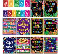 Bienvenidos - Juego de 21 pósteres inspiradores en español, coloridos carteles motivacionales en español, para aula, aula, oficina, dormitorio, decoración de pared