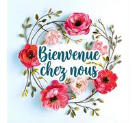 Bienvenue Chez Nous: Livre d'or original et élégant pour gîte, hôtel, restaurant, maison et chambre d'hotes, location saisonnière, chalet montagne... Guest book avec 108 pages personnalisables