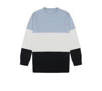 Bienzoe Niños Algodón Cuelloredondo Jersey: Chavales Larga Manga Tejer Jersey - Cálido Informal Otoño Colegio Exterior Azul Tamaño 8