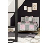 Bierbaum 13 Ropa de Cama 6277, algodón, Rosa, 135x200 + 80x80 cm
