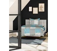 Bierbaum 6277 14 - Juego de Cama (Franela Fina, Fabricado en Alemania, 135 x 200 cm y 80 x 80 cm), Color Turquesa