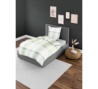 Bierbaum Juego de Ropa de Cama 4121, diseño en Alemania, Color Verde 30, 135 x 200 + 80 x 80 cm