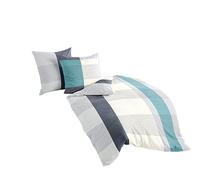 Bierbaum Ropa de Cama 4643, satén Basic, diseñado en Alemania, océano 15, 155 x 220 + 80 x 80 cm, tamaño cómodo