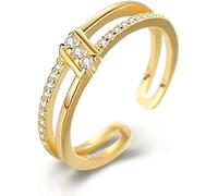 BIERDAN 2023 Nuevo Anillo Especial Rectángulo Entrelazado,Anillo Bohemio Ajustable,a Mi Querida Hija - Afronta Tu Futuro Sin Miedo Anillo,Regalos de Joyería para Mujer
