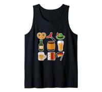 Biergarten Bierkrug Brezel Bratwurst - Cerveza de barril Camiseta sin Mangas