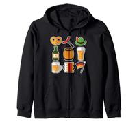 Biergarten Bierkrug Brezel Bratwurst - Cerveza de barril Sudadera con Capucha