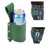 Biergürtel Bierhalter,Leder Flaschenhalter Gürtel Bierflaschenhalter Bierholster,Bier Geschenke für Männer Vatertag Weihnachten Biertrinker/Liebhaber Bierzubehör für die Reise., Verde militar.,