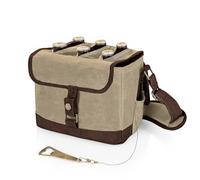 Biertasche für Männer,6-Flaschen Männertasche Bier,Bier Caddy mit Bieröffner,Gewachstes Segeltuch Bier Träger,Bier Geschenke für Männer Frauen,Bier Zubehör.Bier Liebhaber Geschenk für Camping Party,