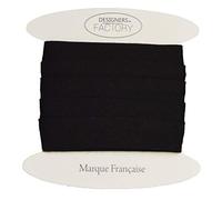 Bies de algodón Liso de Bella Calidad - Nueva versión más Amplia - Bies de Costura de algodón -Disponible en más de 20 Colores (por 10 Metros, Negro)