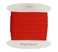 Bies de algodón Liso de Bella Calidad - Nueva versión más Amplia - Bies de Costura de algodón -Disponible en más de 20 Colores (por 10 Metros, Rojo)