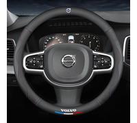 BIESL Funda Volante Coche para Volvo R Design S60 V60 S80 XC60 XC90 XC70, Antideslizante Transpirable EláStica Funda Volante Coches Decoracion Accesorios Ideas Regalos,Black-1