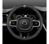 BIESL Funda Volante Coche para Volvo R Design xc60 v60 s60 v40 v50 s40 s80 c30 xc40 xc70, Antideslizante Transpirable EláStica Funda Volante Coches Decoracion Accesorios Ideas Regalos,Black-1