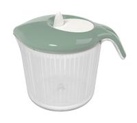 Biesse P636/18, Escurridor de ensaladas, hierbas, verduras… centrifugado fácil y rápido, pequeño tamaño tamaño mini plástico, color verde almendra, 3l