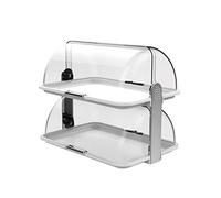 Biesse - Vitrina para Alimentos, Grande, Doble, Plástico (Cromo)