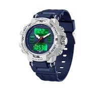 BIEWO Reloj deportivo digital para mujer, impermeable, analógico, estilo militar, retroiluminación LED, alarma, cronómetro, Blanco transparente