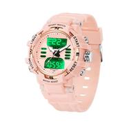 BIEWO Reloj deportivo digital para mujer, impermeable, analógico, militar, para exteriores, con retroiluminación LED, alarma, cronómetro, reloj de pulsera, Rosa Sakura