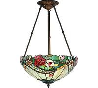 Bieye L30741 - Lámpara de techo con diseño de flor de rosa con pantalla de 45,72 cm de ancho, 3 luces