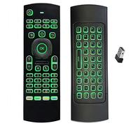 BIFANS MX3 2.4G Air Remote Mouse multifuncional con 7 colores retroiluminados, mini teclado inalámbrico y control remoto infrarrojo aprendizaje para Android TV Box, proyector, PC, Mac, PS3, Pad, Xbox
