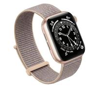 Bifeiyo Compatible con Apple Watch Band de 44 mm, 40 mm, 45 mm, 41 mm, 42 mm, 38 mm, correa deportiva de nailon para iWatch Series 7, 6, 5, 4, 3, 2, 1 SE (38/40/41 mm, arena rosa)