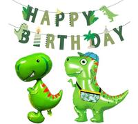 BIFHIG 1 Juego De Banderas De Cumpleaños De Dinosaurios, 2 Globos De Dinosaurios Tridimensionales, Fiesta De Cumpleaños Temática De Dinosaurios, Diseño De Fiesta De Cumpleaños.