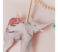 BIFHIG 1 Juego De Decoraciones De Cumpleaños De Animales, Inserciones De Pastel De Aventura En La Jungla, Complementos De Postre De Jirafa Y Elefante, Adecuados para Fiestas De Cumpleaños Infantiles.