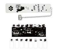 BIFHIG 1 Pieza De Marcador De Gato Negro, 1 Pieza De Notas Adhesivas De Gato Negro, Marcador De Acero Inoxidable, Marcador Lindo E Interesante, Regalo De Graduación para Estudiantes.