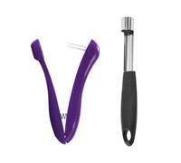 BIFHIG 1 Pieza De Nucleador De Cerezas Y 1 Pieza De Nucleador De Frutas, Herramienta De Extracción De Semillas De Frutas, Equipo Auxiliar De Cocina, Separador De Núcleos De Frutas.