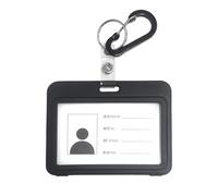 BIFHIG 1 Pieza De Tarjetero Negro, 1 Pieza De Hebilla, Tarjetero Transparente De Doble Cara, Funda Protectora De Documentos, Tarjetas Bancarias Y Documentos Personales.