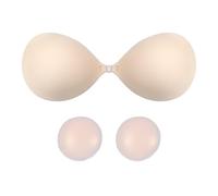 BIFHIG 1 Sujetador, 1 Par De Pegatinas Para Los Senos, Pegatinas Para El Pecho Con Hebilla Frontal Transpirable, Pegatinas Antiexternas Para Agrandar Los Senos, Ropa Personal.