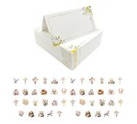 BIFHIG 100 Piezas De Tarjetas Plegables Florales Y 46 Piezas De Pegatinas Florales, Tarjetas Decorativas De Eventos, Pegatinas Creativas De Sellado, Suministros De Carpa Manual.