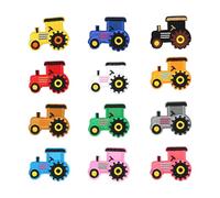 BIFHIG 12 Parches De Tela Bordados De Tractores De Dibujos Animados, Parches De Decoración De Ropa, Accesorios De Parche De Bricolaje, Adecuados para Ropa, Sombreros Y Bolsas.