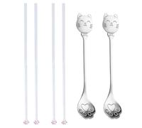 BIFHIG 2 Pares De Palillos con Garras De Gato Y 2 Cucharas con Garras De Gato, Vajilla Creativa, Lindas Formas De Animales, Regalos Divertidos, Suministros para La Mesa De La Cocina.