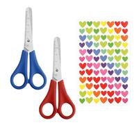 BIFHIG 2 Pares De Tijeras para Niños Y 1 Pegatina De Estrella, Tijeras Hechas A Mano De Bricolaje, Pegatinas De Decoración De Cuentas De Mano, Pegatinas Creativas para Álbumes De Fotos.