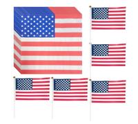 BIFHIG 20 American Toallas De Papel Y 5 Pequeñas Banderas, El Día De La Independencia El Tema De La Decoración, Tema Patriótico Servilletas, Decoraciones De Fiesta.