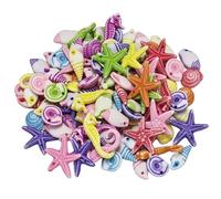 BIFHIG 200 Piezas De Vida Marina, Perlas, Accesorios De Bricolaje Hechos A Mano Y Coloridos Accesorios De Joyería Que Se Pueden Usar En Collares Y Pulseras De Bricolaje.