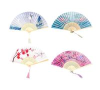 BIFHIG 4 Piezas De Borla Fans, Clásico, Étnico, Abanicos, Etapa De Rendimiento Puntales, Cheongsam El Desgaste De Las Piezas Coincidentes, Al Aire Libre De La Foto De Los Accesorios.