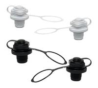 BIFHIG 4 Piezas De Válvula Inflable De Plástico, Boquilla Inflable En Espiral, Piezas De Repuesto De Tapón Antifugas, Adecuadas para Botes Inflables, Kayaks(Blanco, Negro).