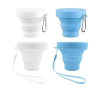 BIFHIG 4 Tazas De Agua Retráctiles para Exteriores, Botellas De Agua Deportivas De Silicona, Tazas De Viaje para Exteriores, Tazas De Agua De Tendencia Creativa.