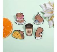 BIFHIG 5 Piezas De Carpincho Broches, 60 Carpincho Pegatinas, Dibujos Animados Animales Insignias, Creativo Chaqueta De Broches, Lindo Cuaderno De Pegatinas, De La Mano De La Cuenta De Pegatinas.