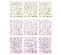 BIFHIG 9 Pegatinas De Letras De Amor, Pegatinas De Decoración De Regalos Parpadeantes, Pegatinas De Cuentas De Manos para Niños, Pegatinas De Letras De Decoración De Gorras De Graduación.
