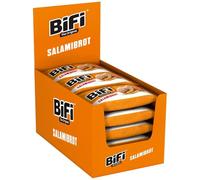 BiFi Pan de salami original - Pack de 16 unidades de 55 g, salami combinado con sabroso pan de masa madre, para llevar, oficina o practicar deporte, con pimienta, cilantro y ajo