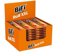 BiFi Roll XXL - Pack de 24 unidades de 70 g, snacks de salami envueltos en delicioso hojaldre, tentempié original para llevar, para viajes, oficina o deporte, con pimienta, cilantro y ajo