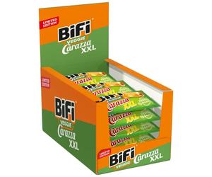 BiFi Veggie Carazza XXL - Aperitivos vegetarianos, pack de 16 unidades de 70 g, minipizzas para llevar, para viajes, oficina y pausa del mediodía, con salami, salsa de pizza y queso