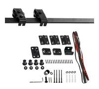 BIFOLD - Kit de hardware para puerta de granero, puerta de granero, 40 pulgadas, puerta plegable de 40 pulgadas, rodillo de montaje superior, fácil de instalar, sistema de carril plano de acero al