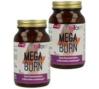 Biform Mega Burn - Pack Ahorro 2 x 60 Cápsulas - Complemento Alimenticio con Fucoxantina, Garcinia Cambogia, Nuez de Cola, Wakame y Cafeína - Ayuda a Controlar las Grasas Acumuladas