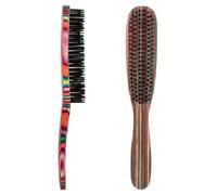 BIFULL Cepillo Rectangular Striped Wood Brown