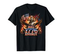Big 1776 Energía George Washington Funny 4 de Julio Camiseta