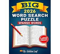 BIG 2026 Word Search Puzzle - Spanish Words: Fun and Challenging Spanish Word Search Puzzles with Solutions | Large Print Brain Games for Adults and ... and Relaxing Activity Book for All Ages
