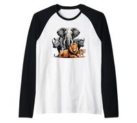 Big 5 Wildlife Sudáfrica Safari Camiseta Manga Raglan